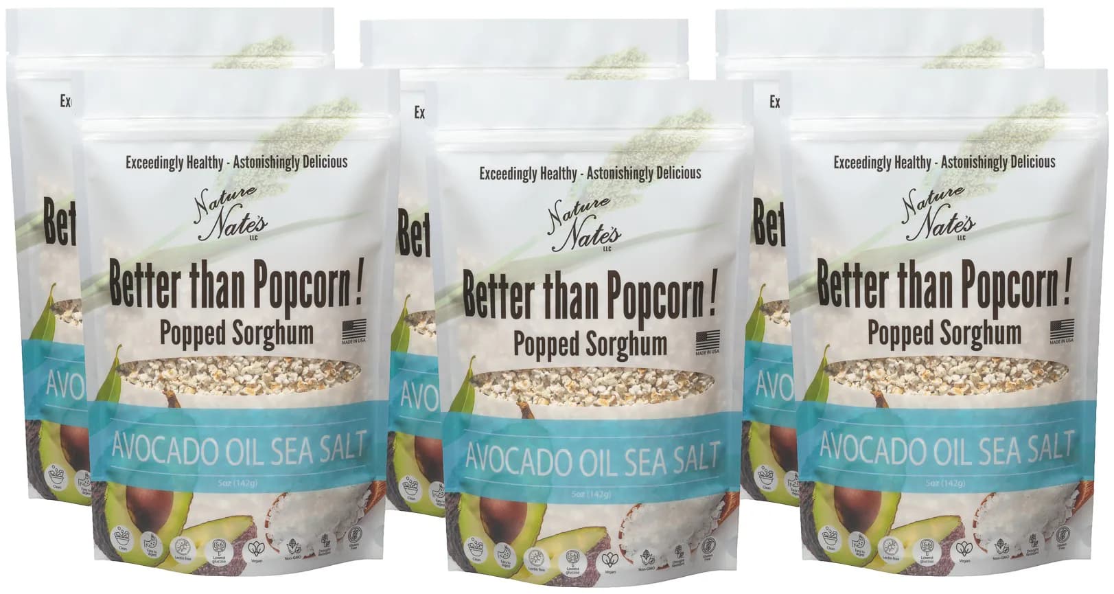 Popped Sorghum Avocado Oil & Sea Salt 5 oz - 6 Pack image 1