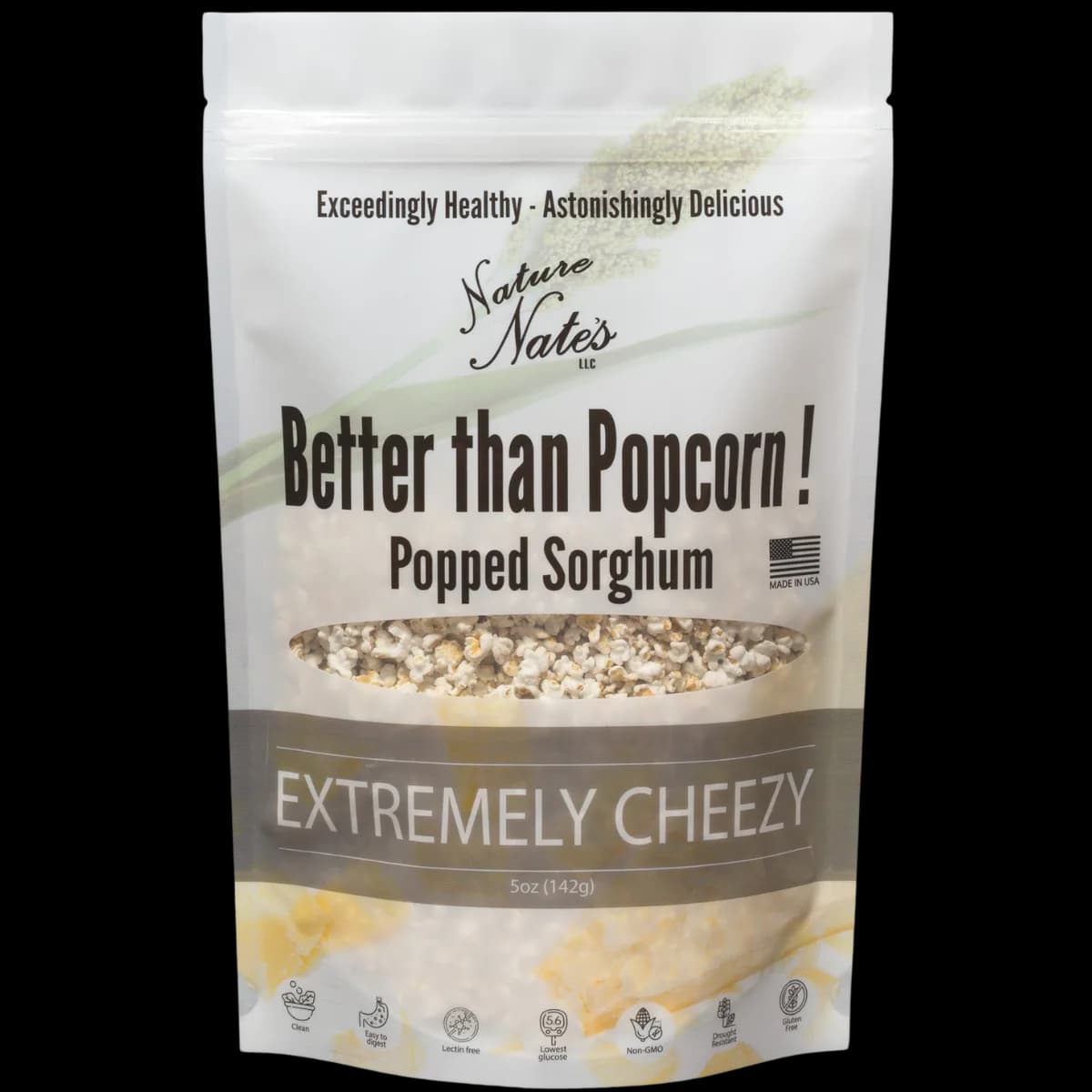 Popped Sorghum Extremely Cheezy 5 oz (Single Bag) image 1
