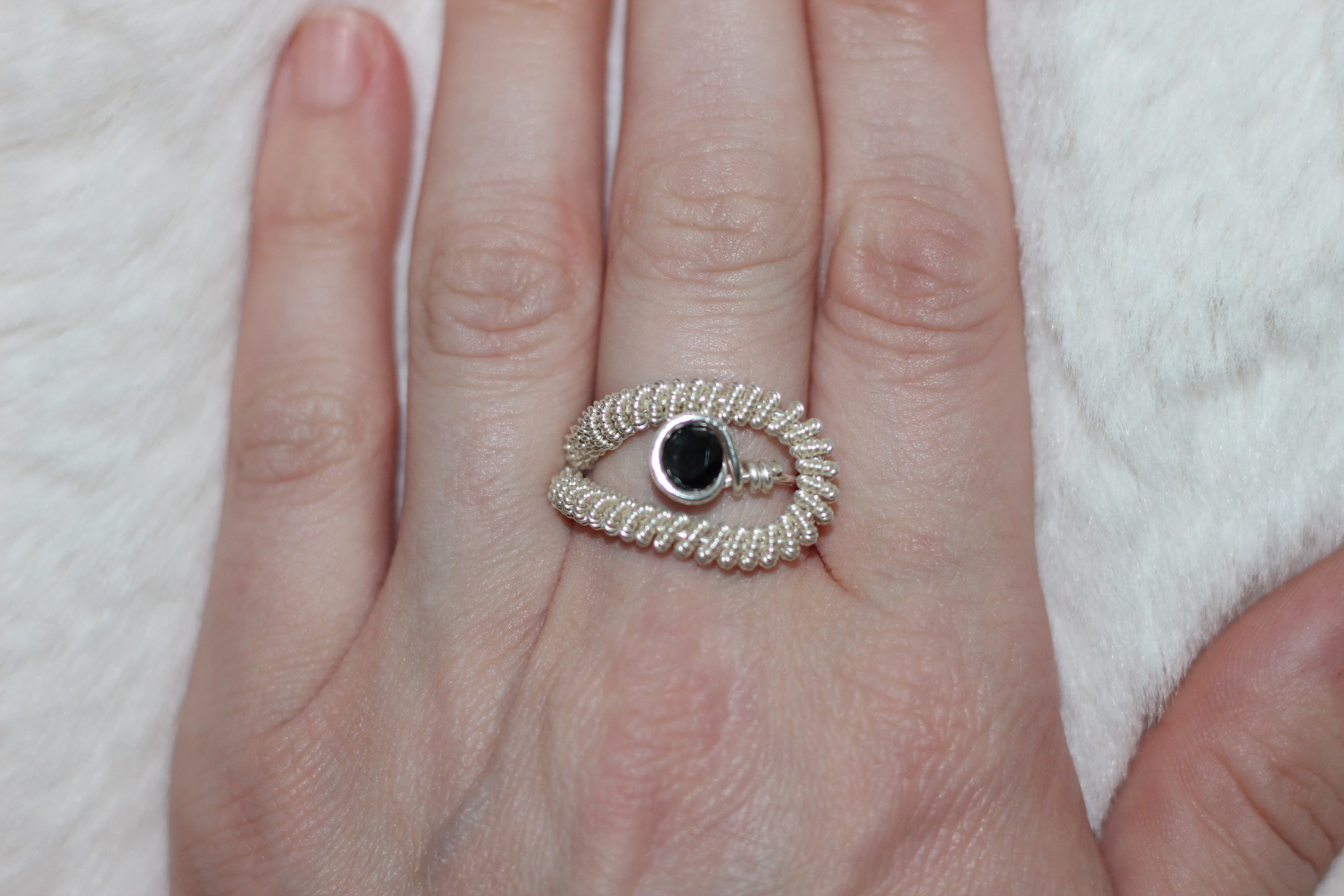 Cubic Zirconia Ring Silver Filled image 1