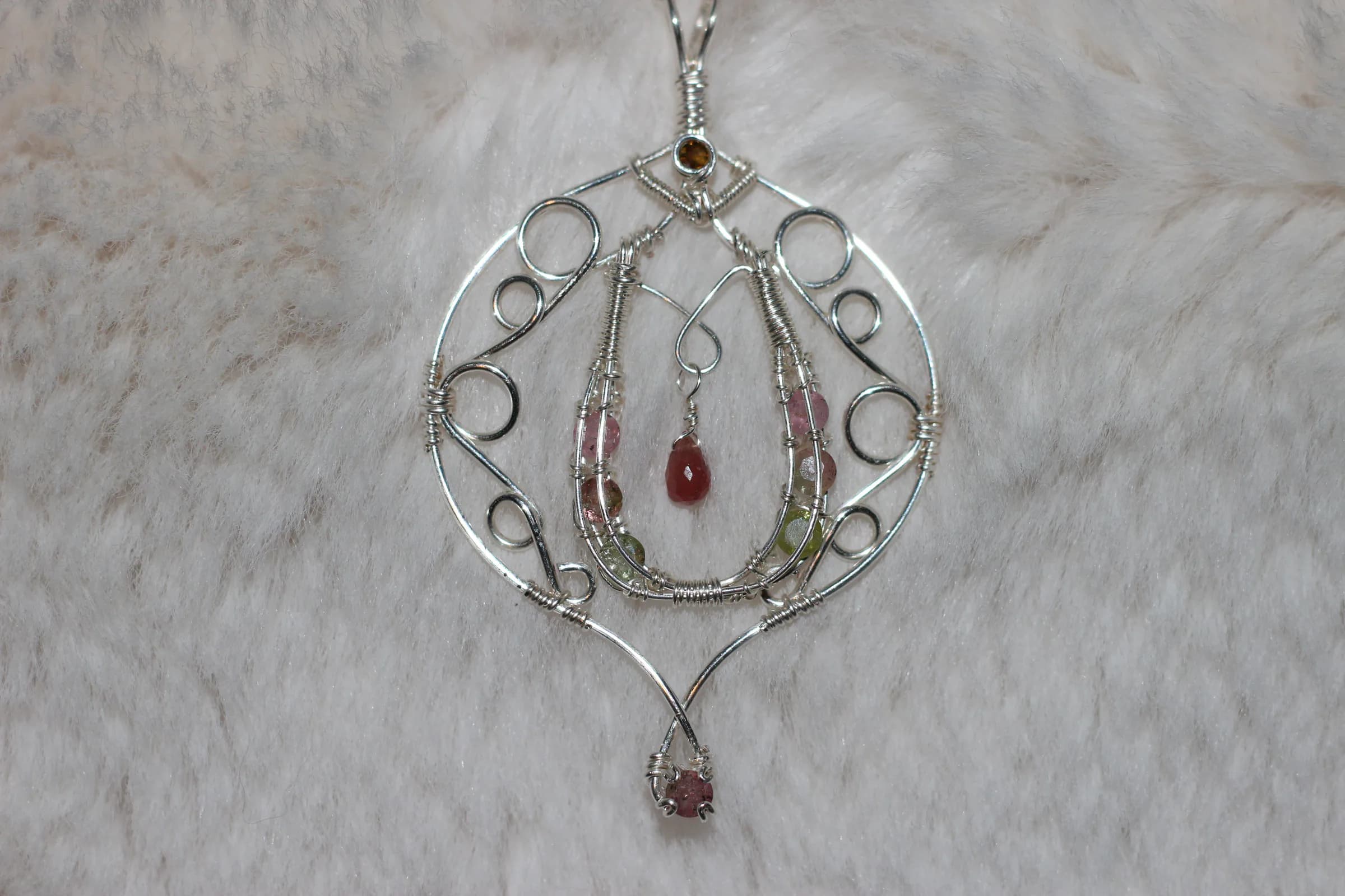 Tourmaline Necklace Silver Filled image 1