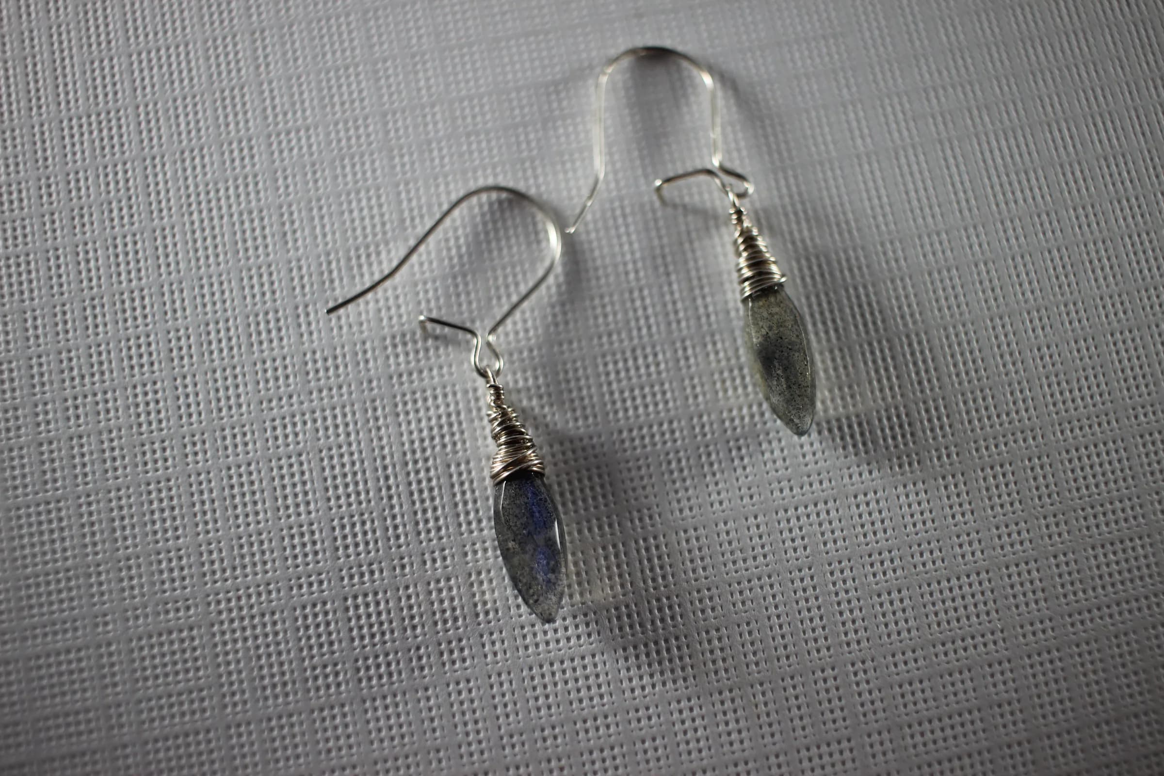 Labradorite Earrings Sterling Silver image 1