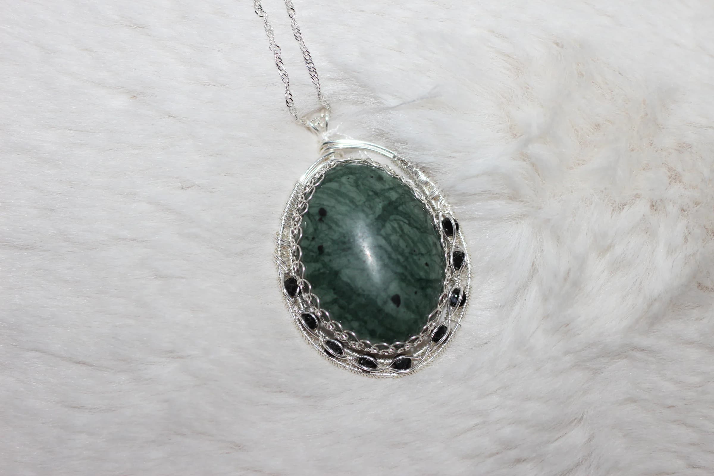 Kambaba Jasper Necklace Silver Filled image 1