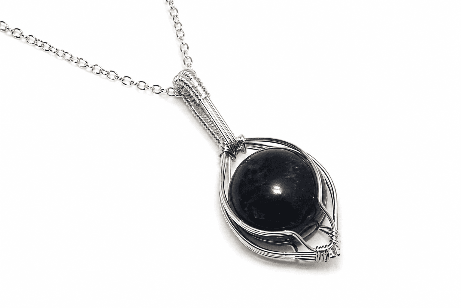 Amethyst Necklace Argentium Stelring Silver image 1