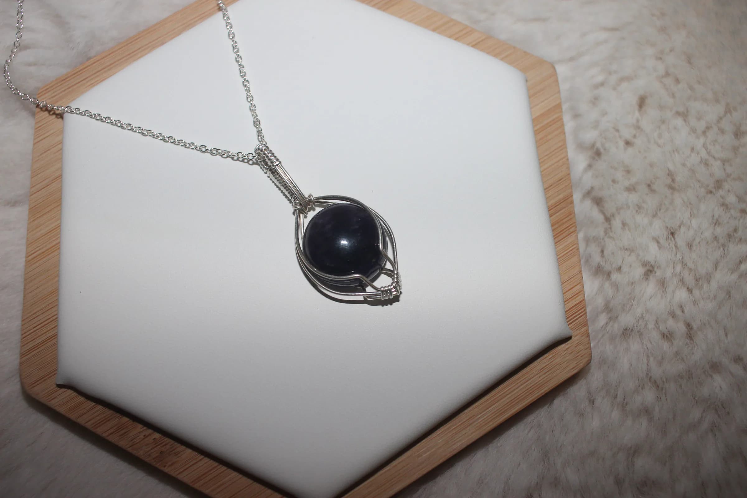 Amethyst Necklace Argentium Stelring Silver image 2