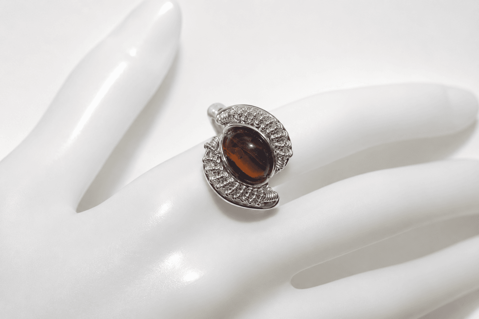 Tigers Eye Ring Argentium Sterling Silver image 1