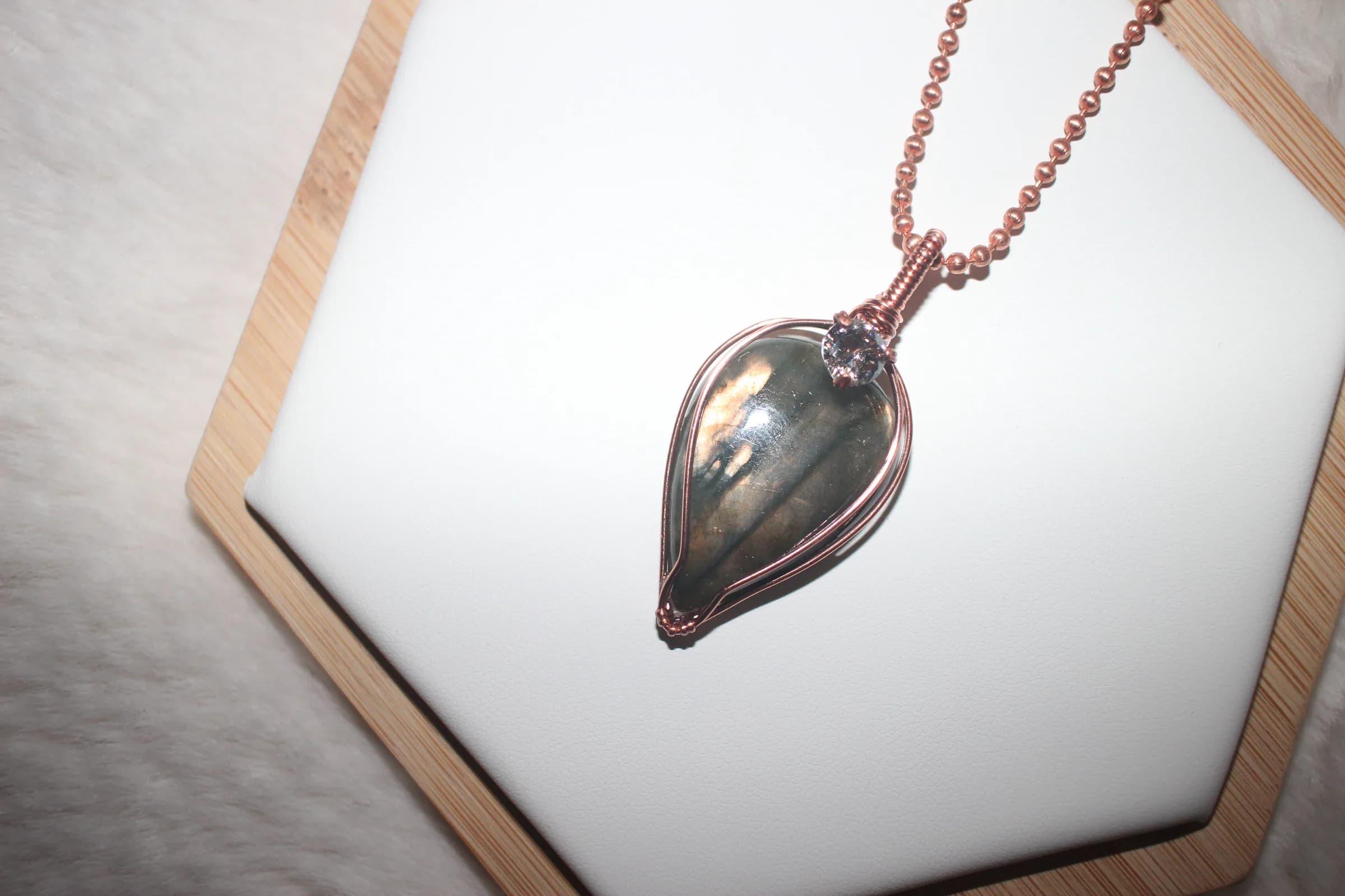 Labradorite Necklace Copper image 2