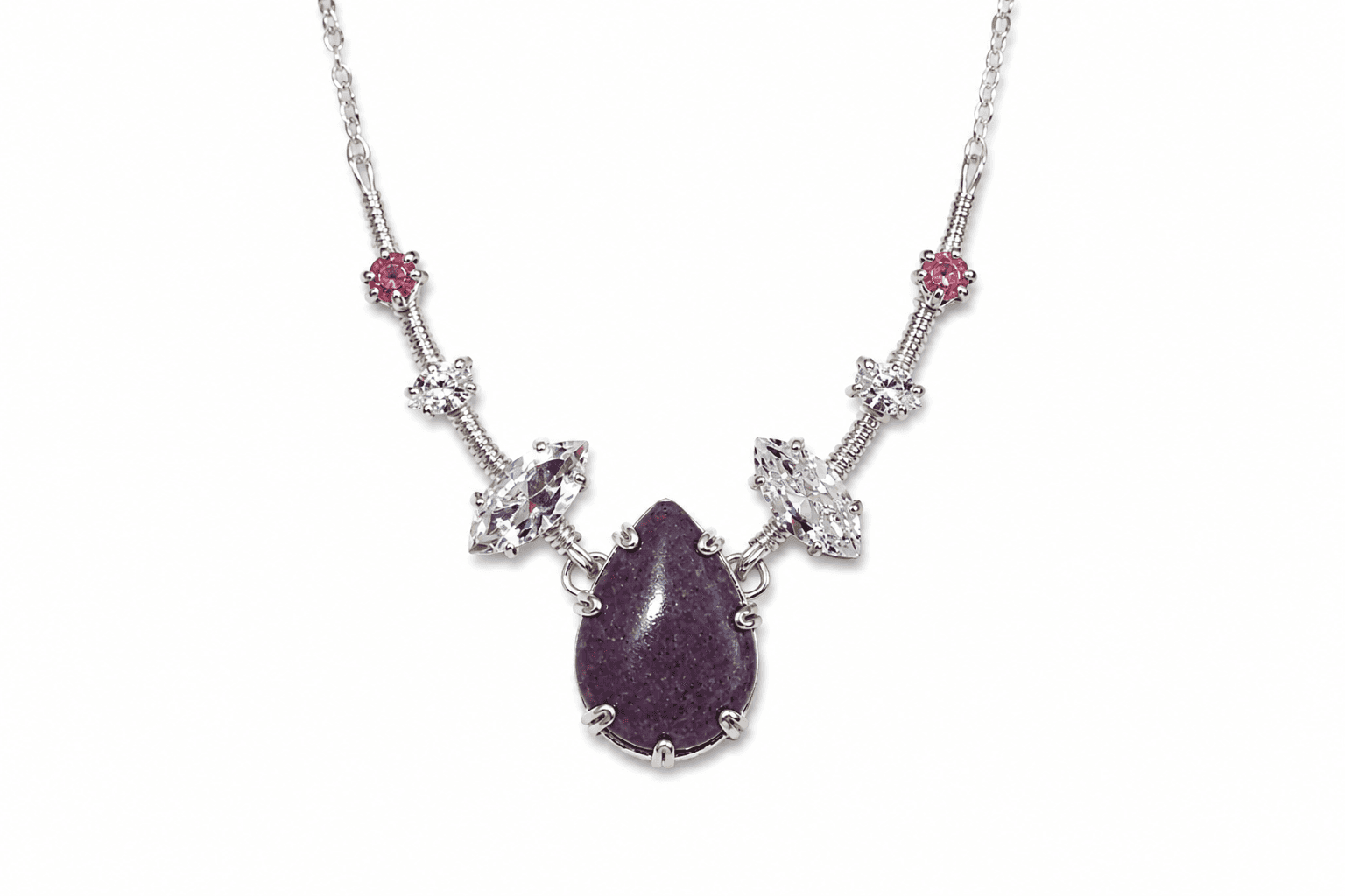 Jasper Necklace Silver Filled image 1