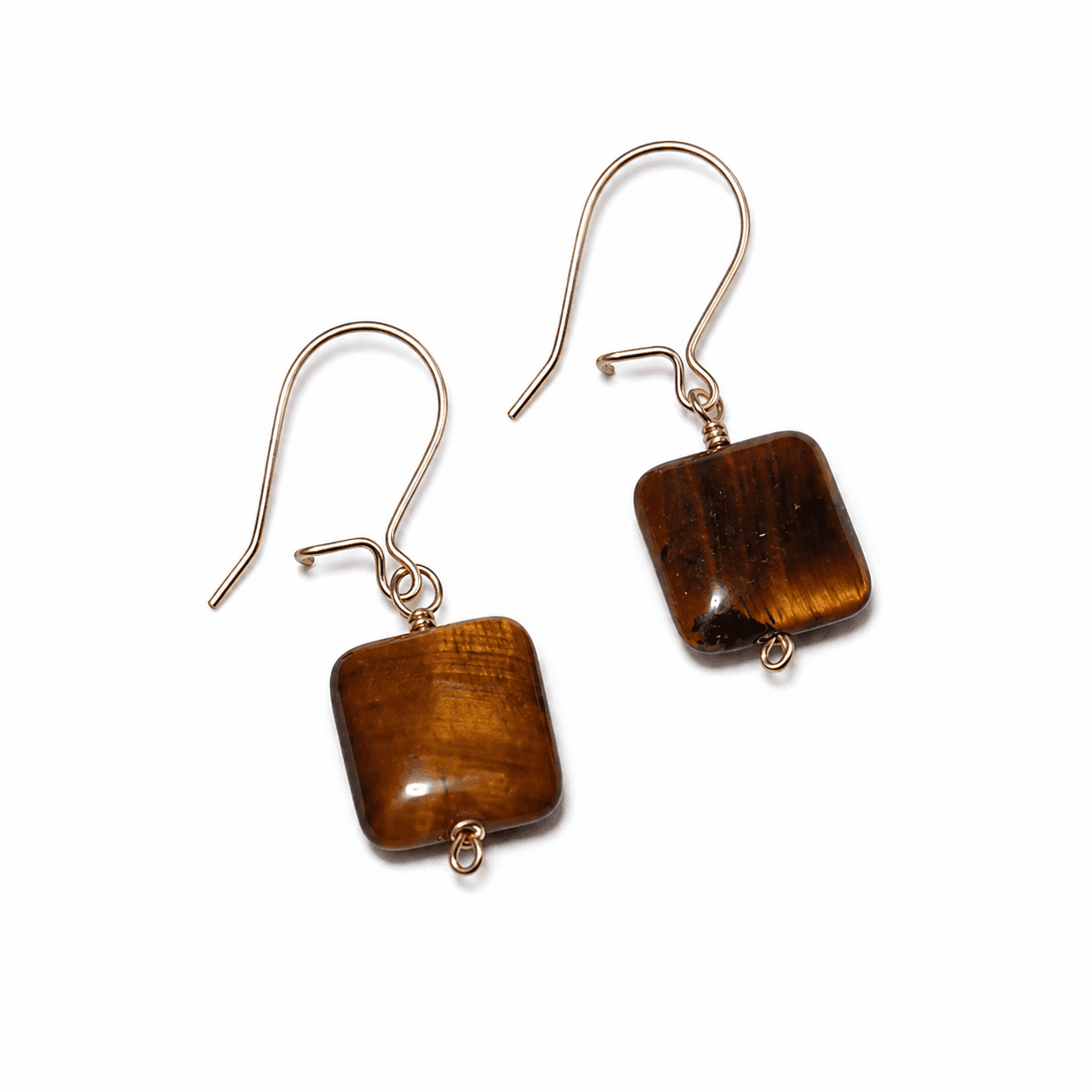 Tigers Eye Earrings Gold Filled image 1