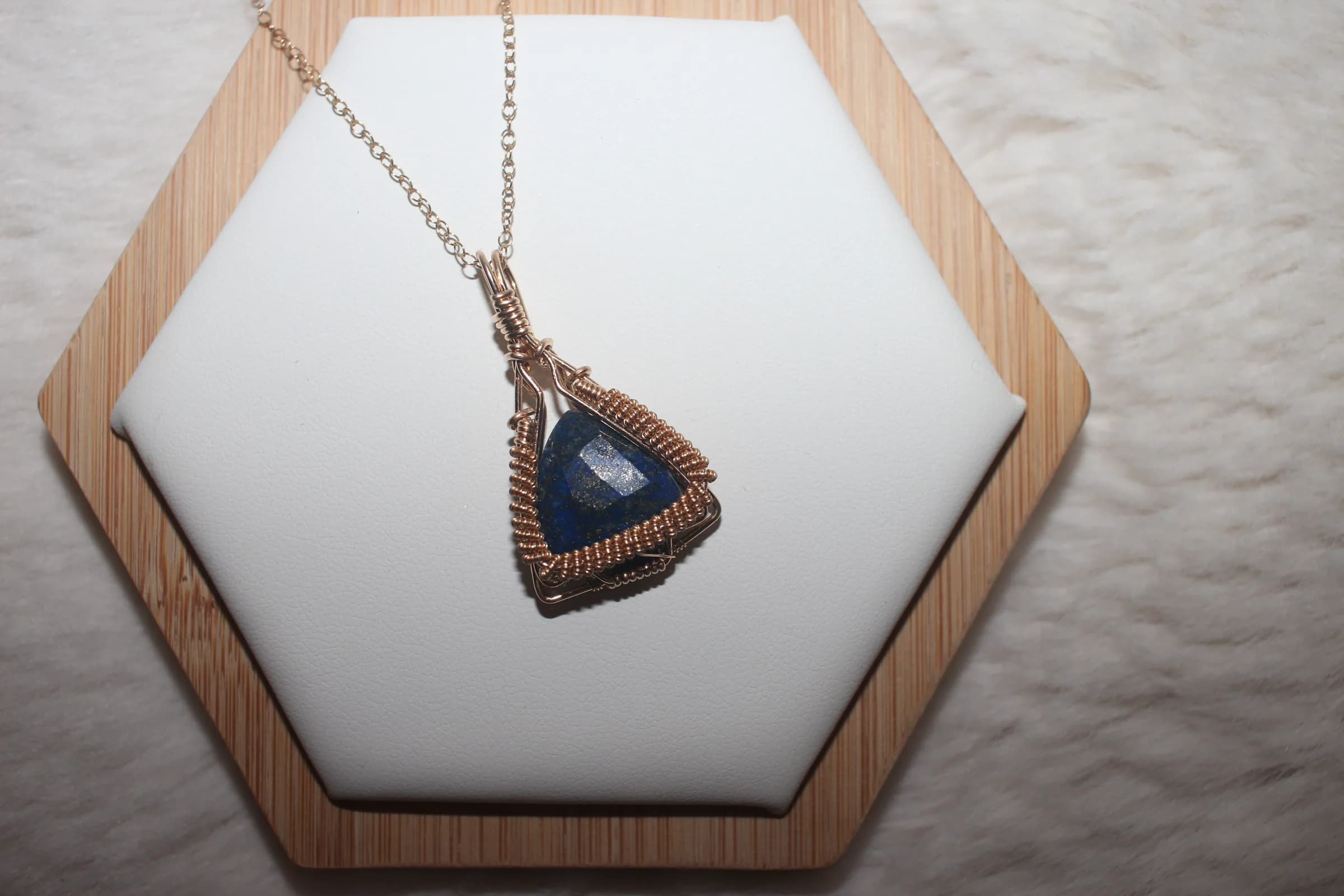 Lapis Necklace Gold Filled image 2