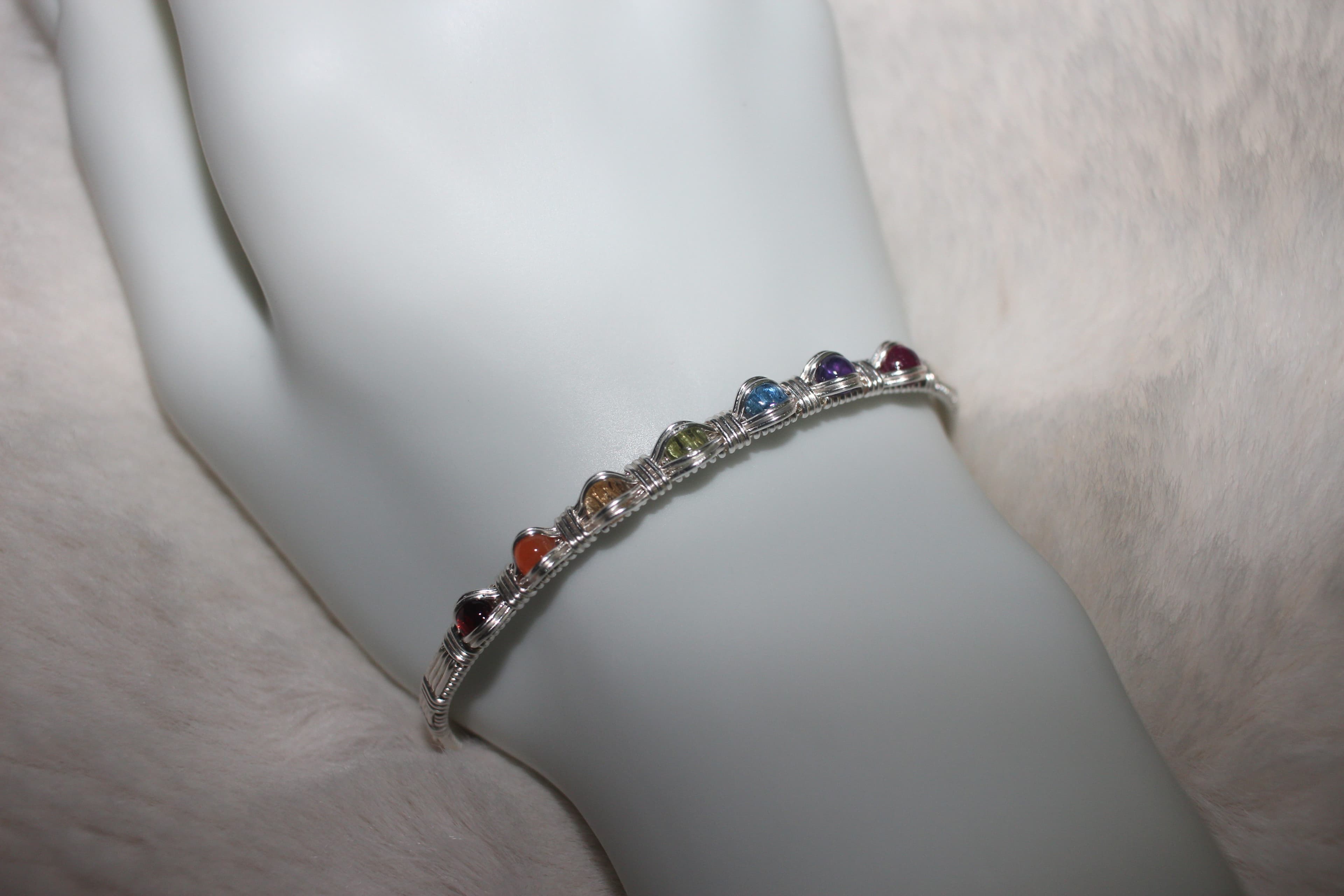 Chakra Bracelet Silver Filled image 2