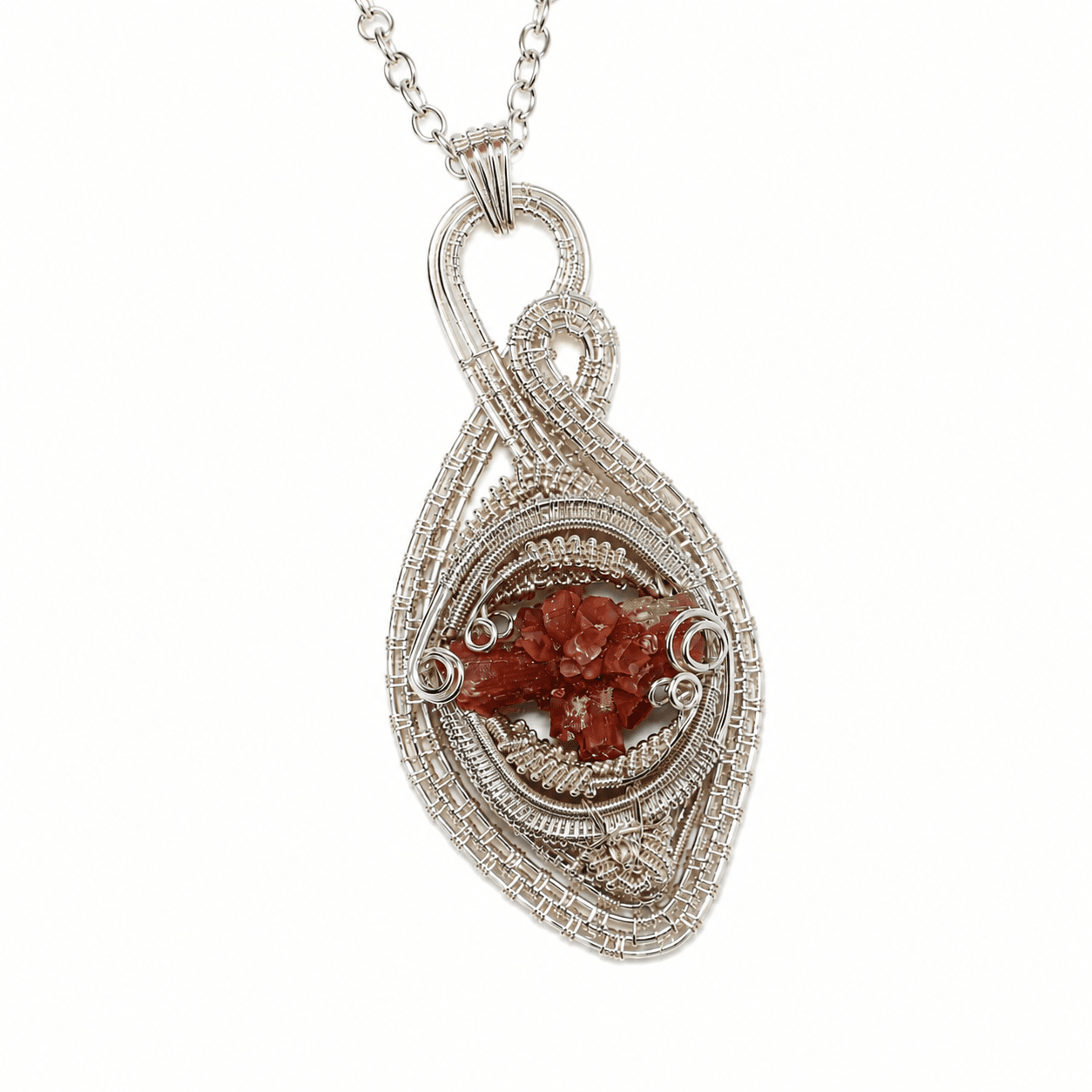 Aragonite Necklace Silver Filled image 1