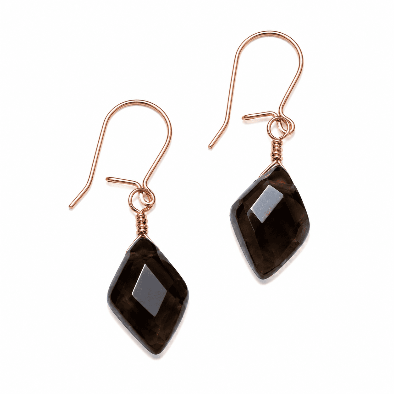 Smokey Quartz Earrings Gold Filled image 2