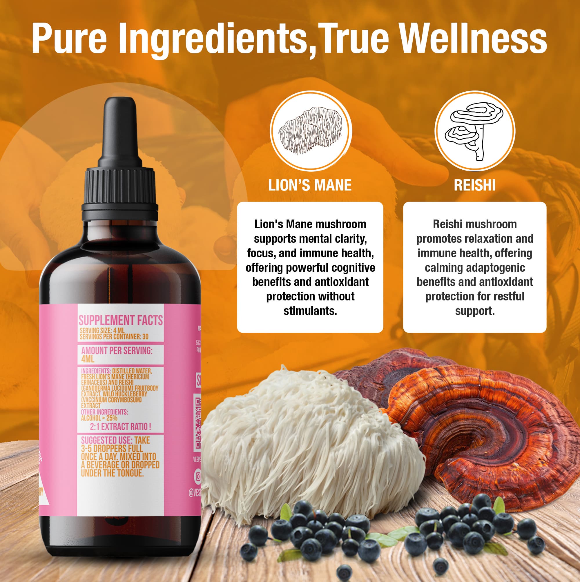 Pink Freud Reishi and Lion's Mane Blend - (4oz./120ML) image 4