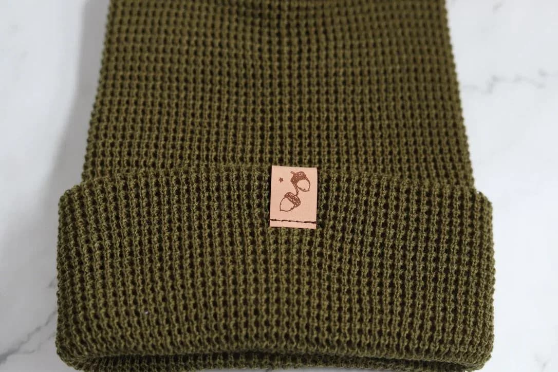 Avocado Waffle Knit Beanie image 2