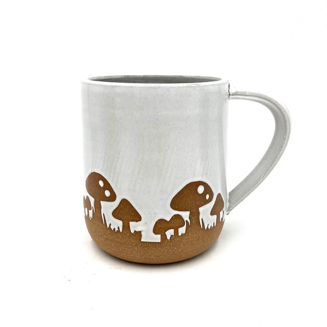 Ruby Farms Mushroom Mug - White image 1