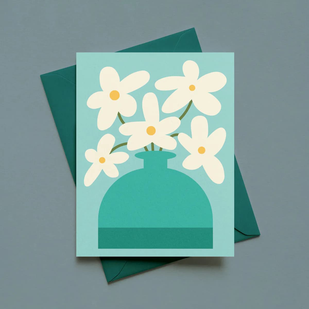 Ivory Flowers in Pot Card image 1