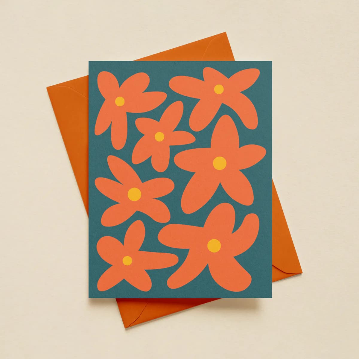 Orange Flowers Card image 1